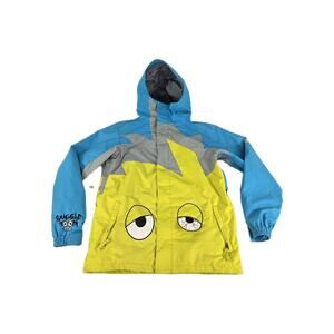 686 Men’s Snaggletooth Operation Jacket Size S Blue/yellow Hoodie Ski Snowboard
